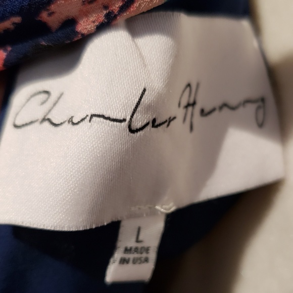 NWOT Charles Henry | Blue | Floral Print | - Picture 5 of 6